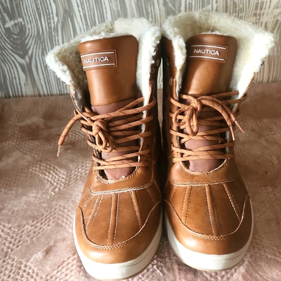 Nautica Mens Tan Winter Boots - Picture 1 of 2